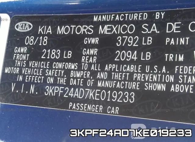 3KPF24AD7KE019233 фото 9