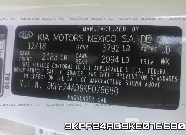 3KPF24AD9KE076680 фото 10