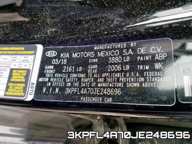 3KPFL4A70JE248696 фото 2