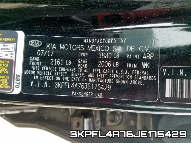 3KPFL4A76JE175429 фото 2