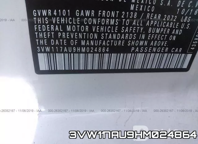 3VW117AU9HM024864 фото 10