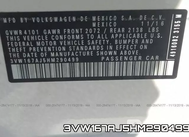 3VW167AJ5HM290499 фото 10