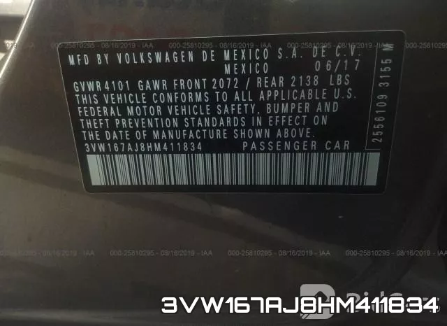 3VW167AJ8HM411834 фото 10
