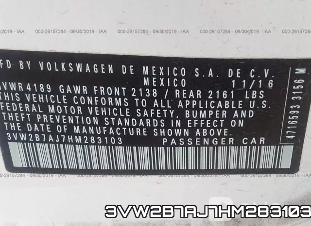 3VW2B7AJ7HM283103 фото 10