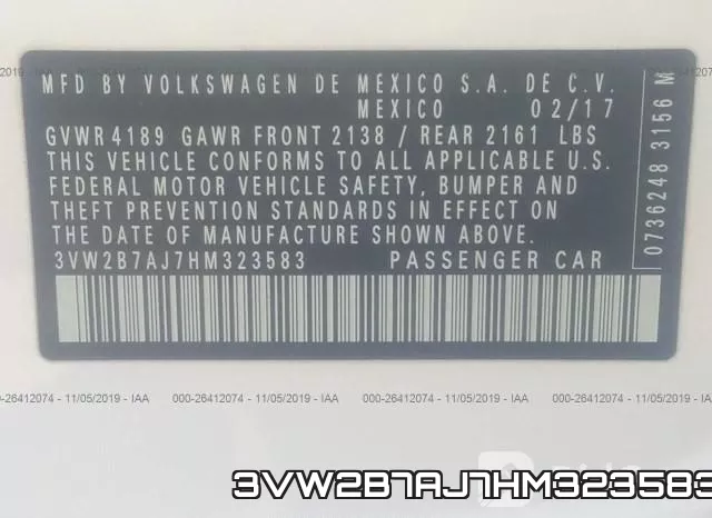 3VW2B7AJ7HM323583 фото 10