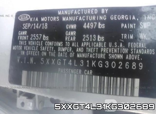 5XXGT4L31KG302689 фото 10