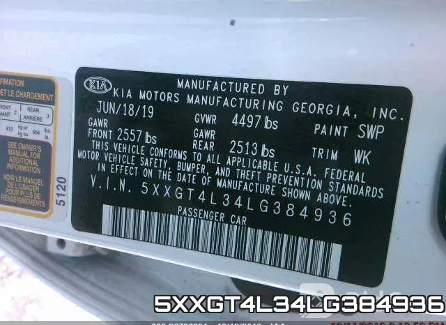 5XXGT4L34LG384936 фото 10