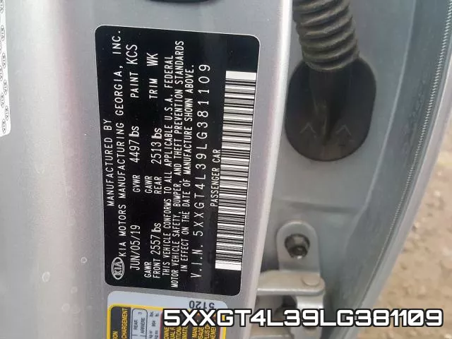 5XXGT4L39LG381109 фото 2