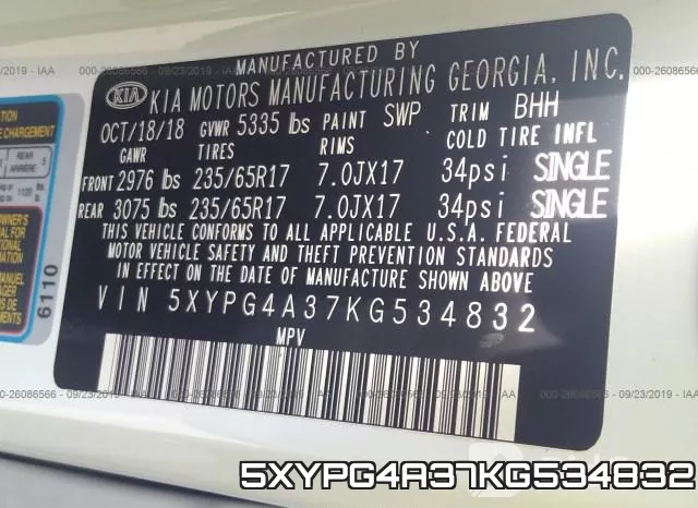 5XYPG4A37KG534832 фото 10