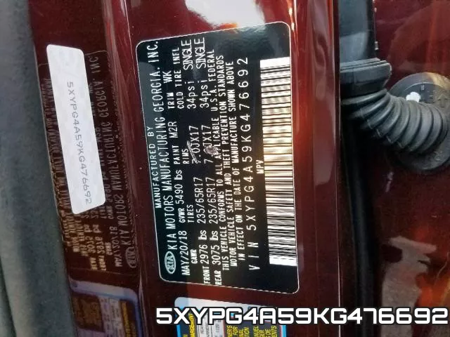 5XYPG4A59KG476692 фото 2