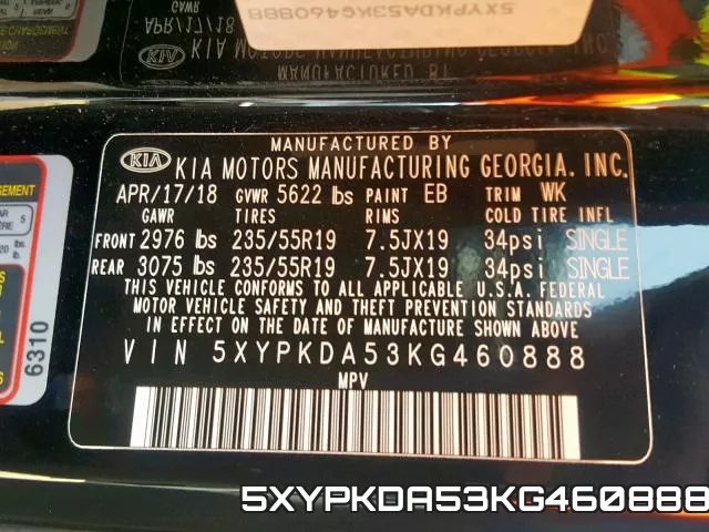 5XYPKDA53KG460888 фото 2