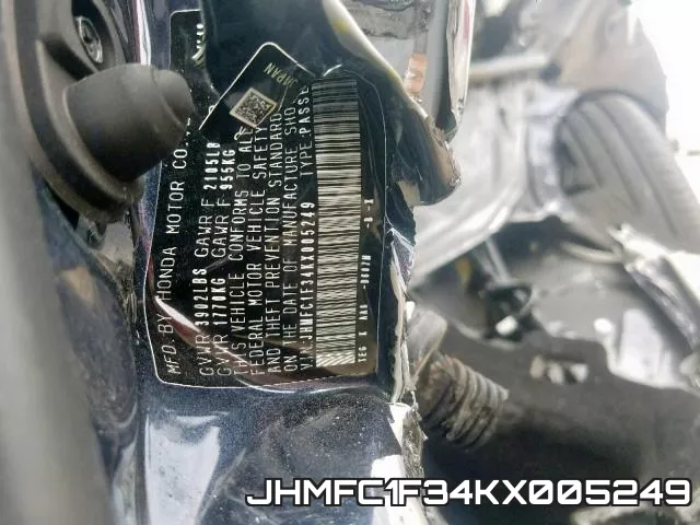 JHMFC1F34KX005249 фото 2