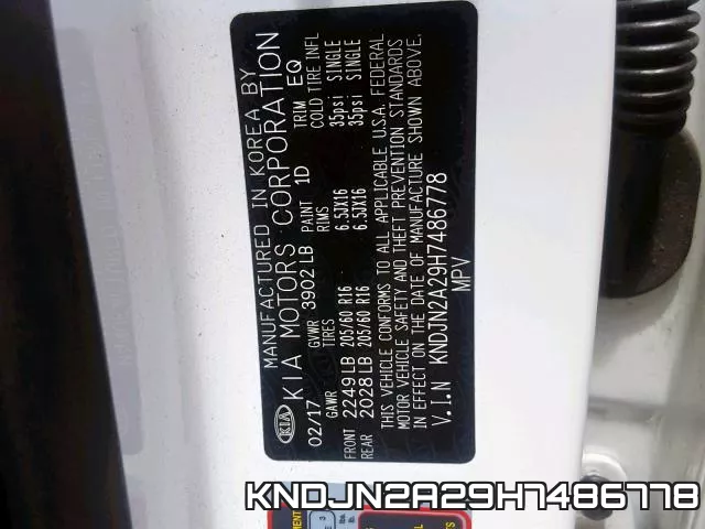 KNDJN2A29H7486778 фото 2