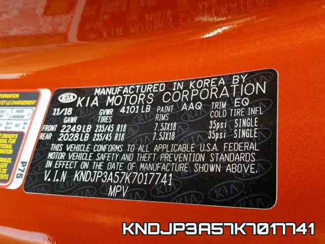 KNDJP3A57K7017741 фото 2
