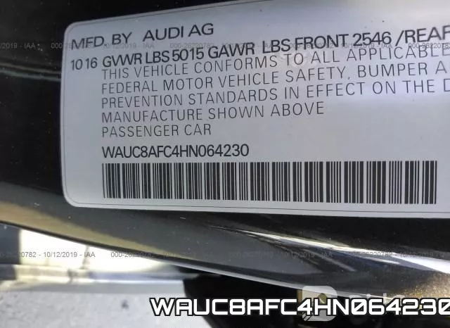 WAUC8AFC4HN064230 фото 10
