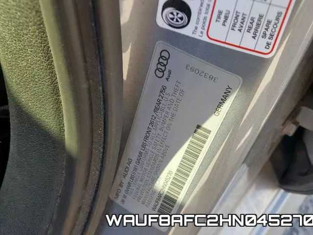 WAUF8AFC2HN045270 фото 2