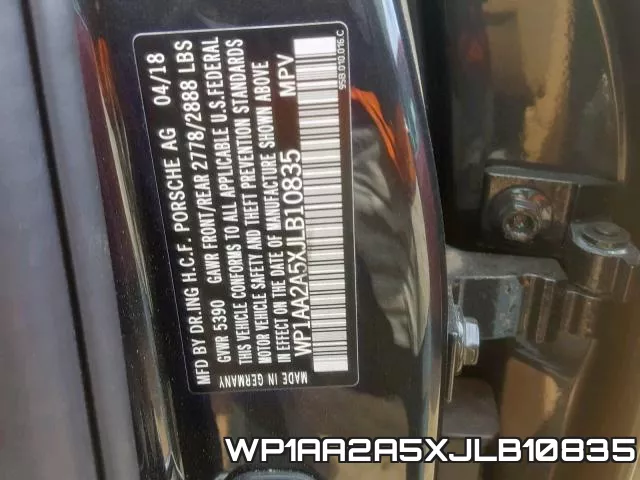 WP1AA2A5XJLB10835 фото 2