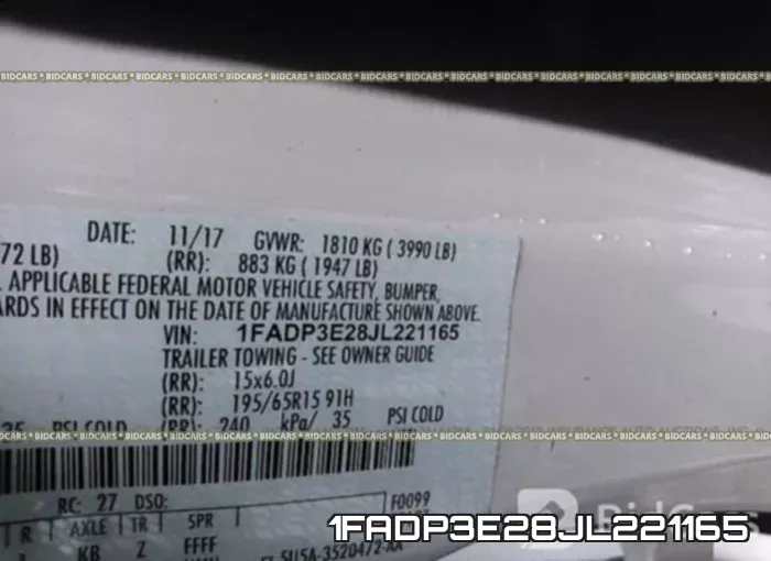 1FADP3E28JL221165 фото 10