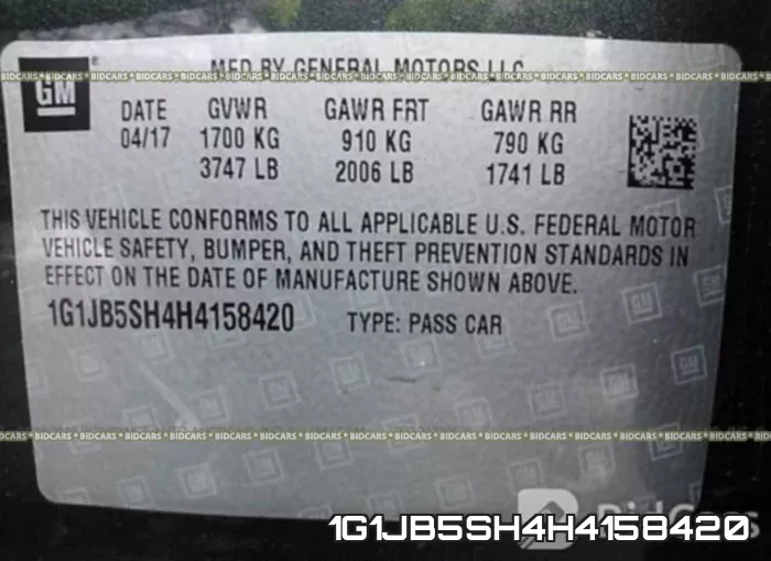 1G1JB5SH4H4158420 фото 10