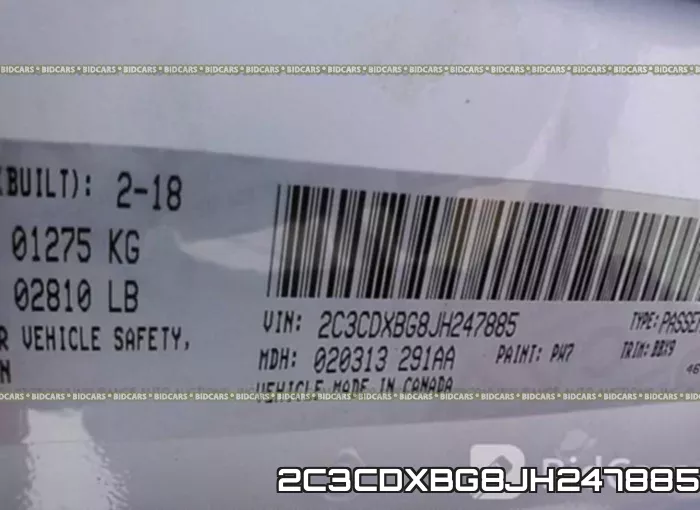 2C3CDXBG8JH247885 фото 10