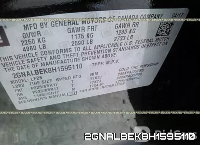 2GNALBEK8H1595110 фото 10