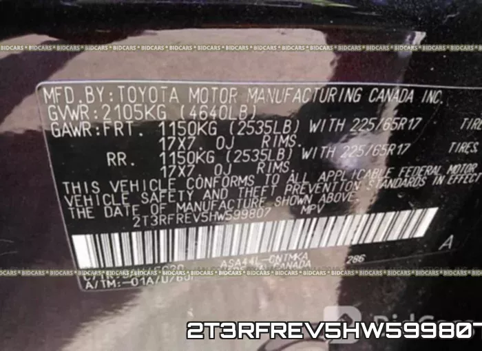 2T3RFREV5HW599807 фото 10