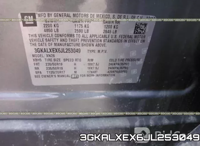 3GKALXEX6JL253049 фото 10