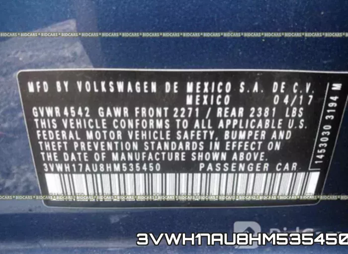 3VWH17AU8HM535450 фото 10