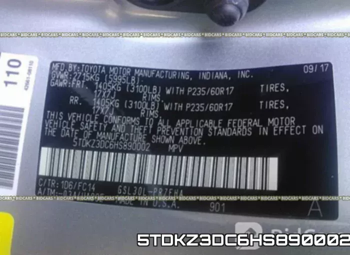 5TDKZ3DC6HS890002 фото 10