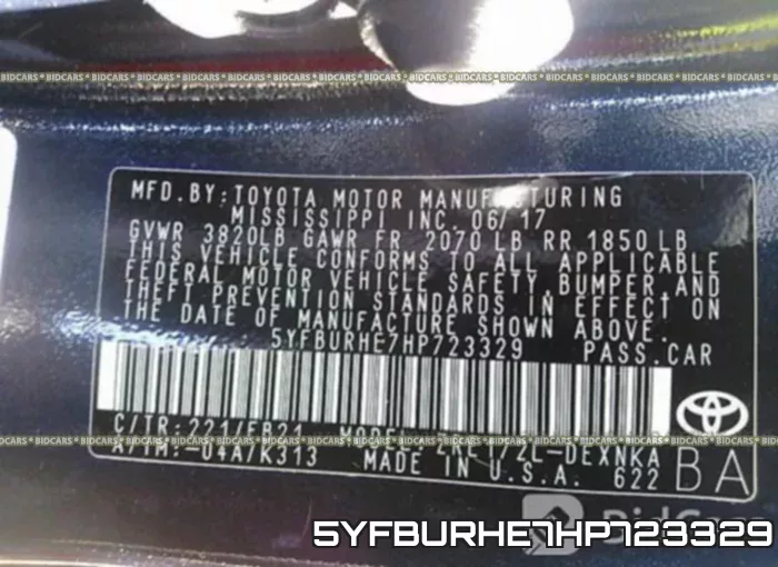 5YFBURHE7HP723329 фото 10