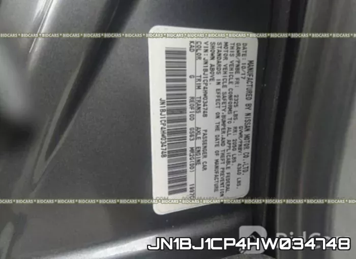 JN1BJ1CP4HW034748 фото 10