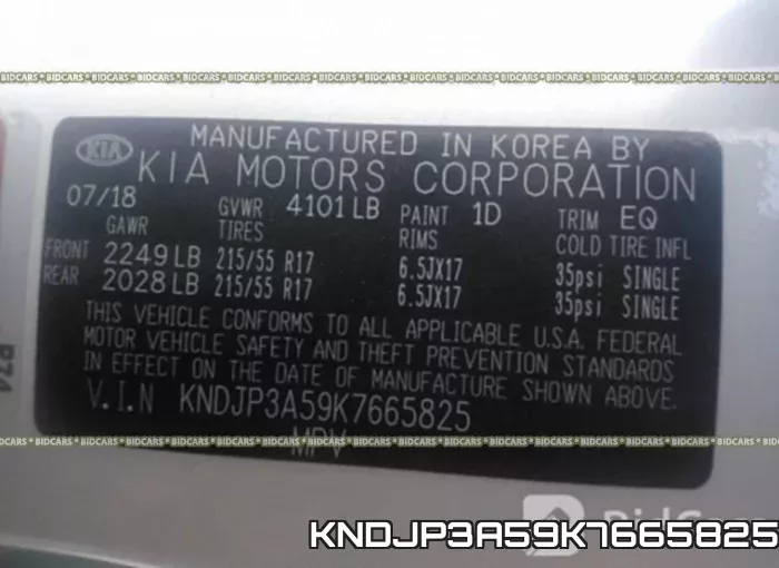 KNDJP3A59K7665825 фото 10