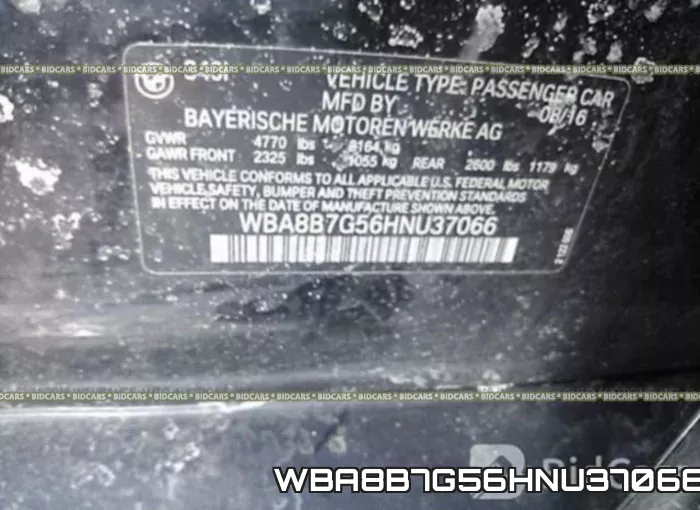 WBA8B7G56HNU37066 фото 10
