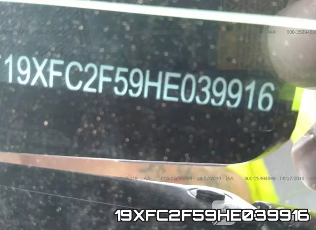 19XFC2F59HE039916 фото 10