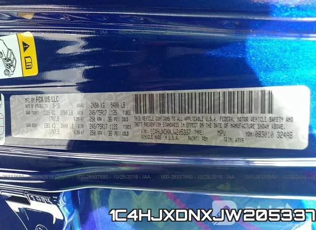 1C4HJXDNXJW205337 фото 6