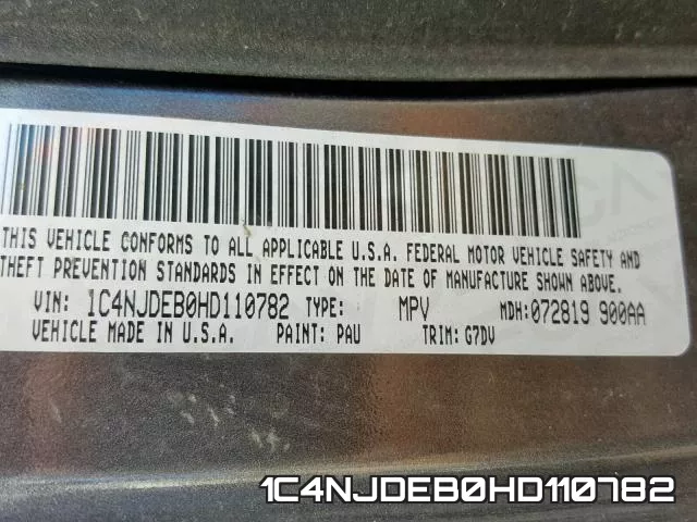 1C4NJDEB0HD110782 фото 2