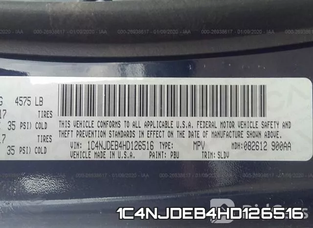 1C4NJDEB4HD126516 фото 7