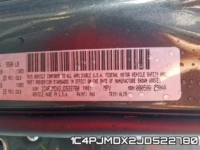 1C4PJMDX2JD522780 фото 2