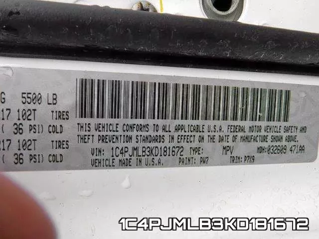 1C4PJMLB3KD181672 фото 2