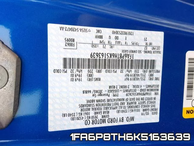 1FA6P8TH6K5163639 фото 2
