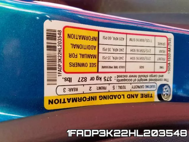 1FADP3K22HL203548 фото 2