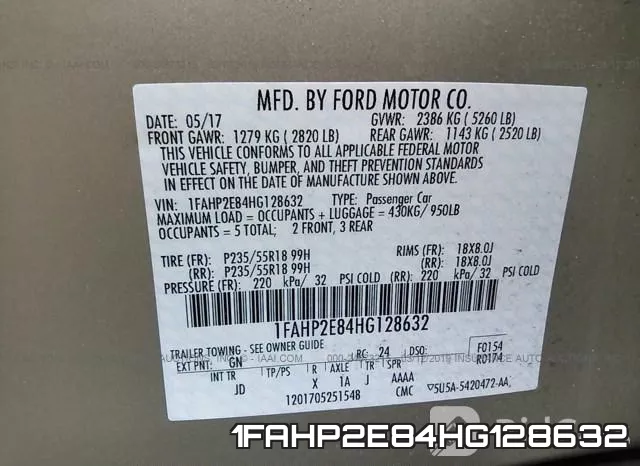 1FAHP2E84HG128632 фото 9