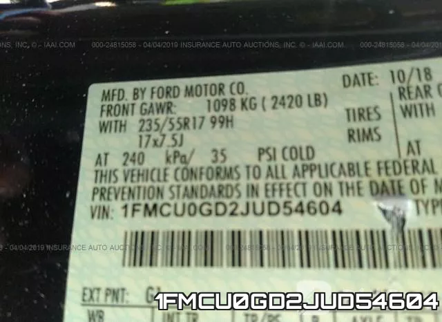 1FMCU0GD2JUD54604 фото 6