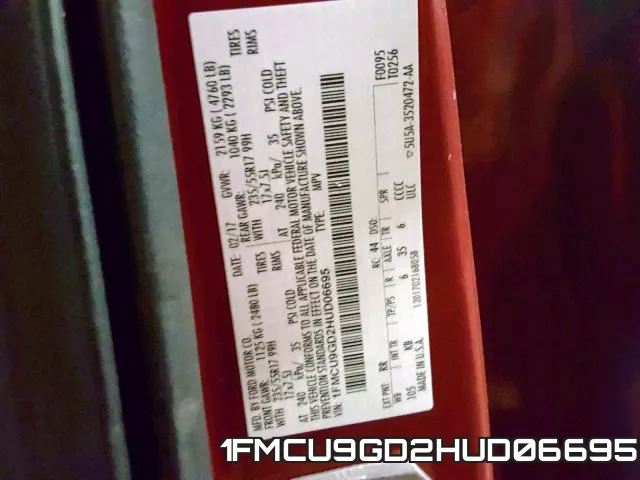 1FMCU9GD2HUD06695 фото 2