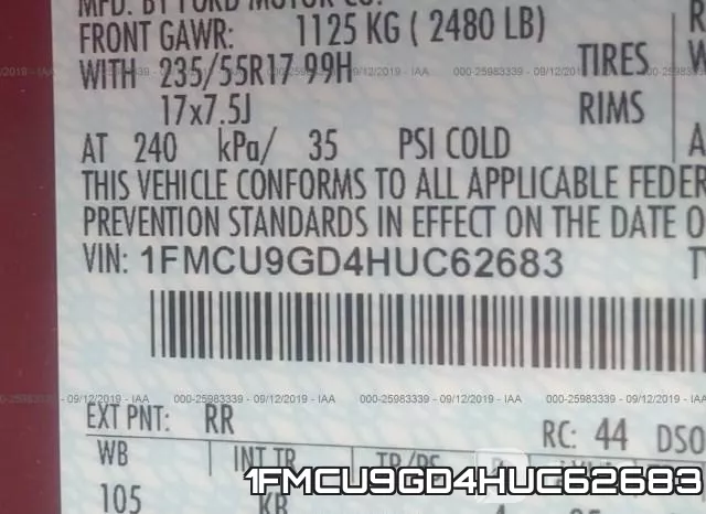 1FMCU9GD4HUC62683 фото 9