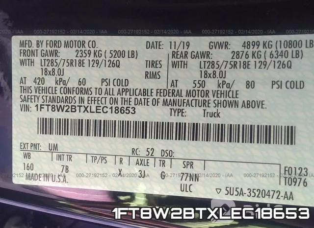 1FT8W2BTXLEC18653 фото 5