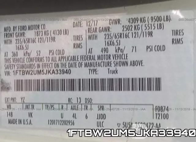 1FTBW2UM5JKA33940 фото 4