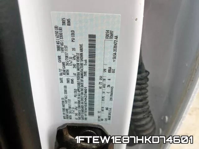 1FTEW1E87HKD74601 фото 2
