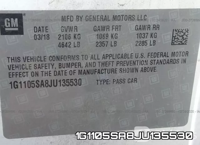 1G1105SA8JU135530 фото 6