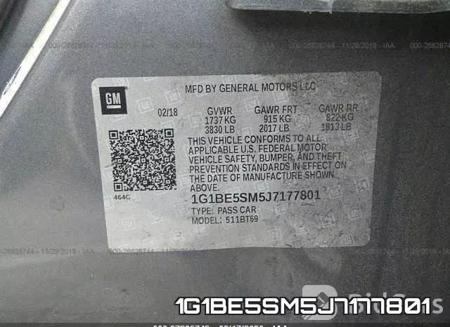 1G1BE5SM5J7177801 фото 9